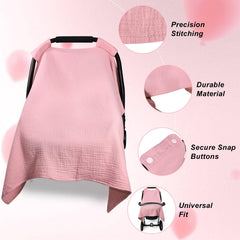 Gripooaven lightweight-breathable-infant cover keeps baby cool during car rides
