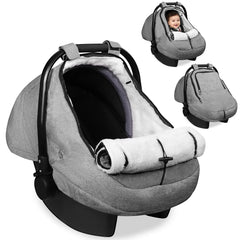 Gripooaven winter baby car seat cover with waterproof plush lining for warmth
