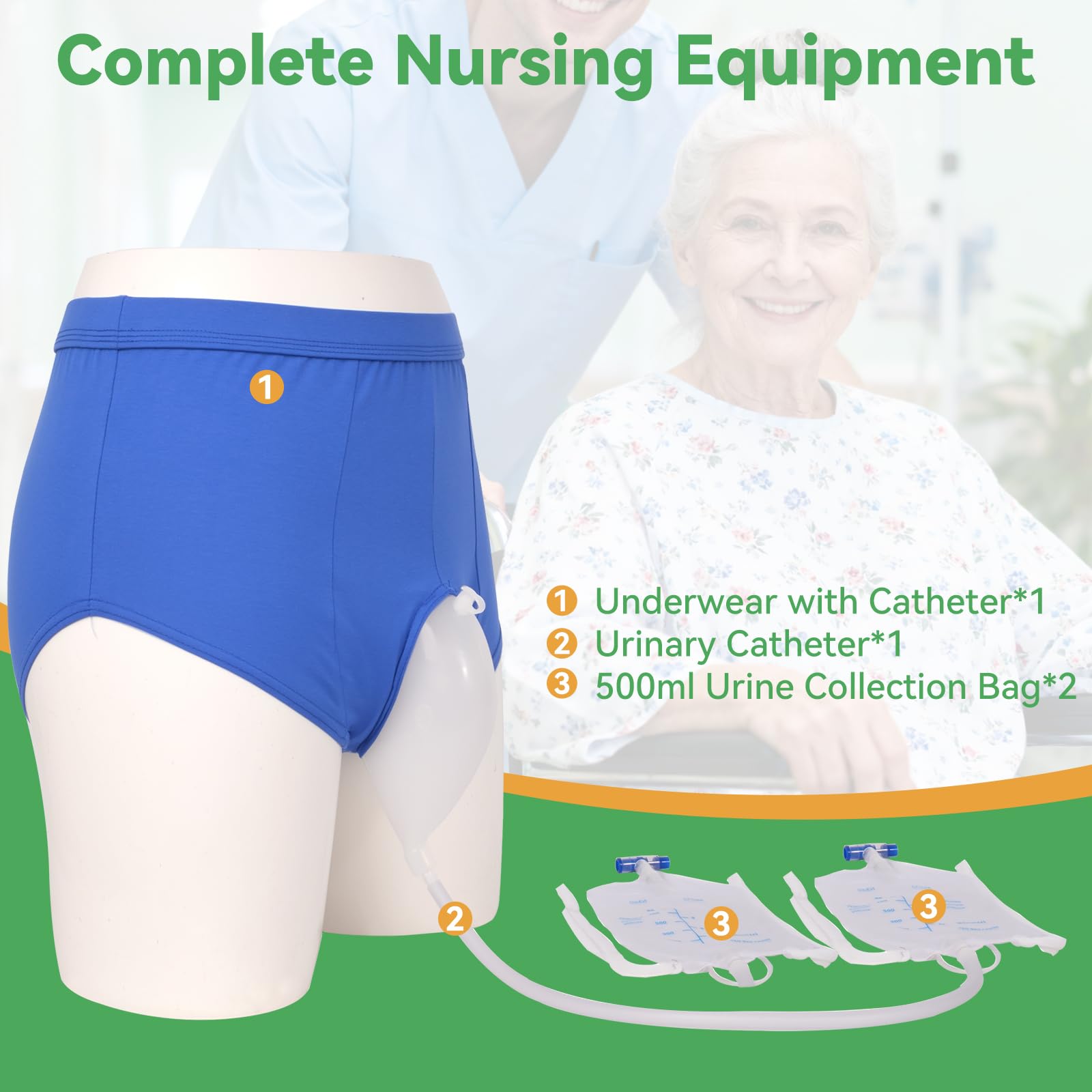 GRLEAYIE two 500 ml collection bags for reliable reusable storage.