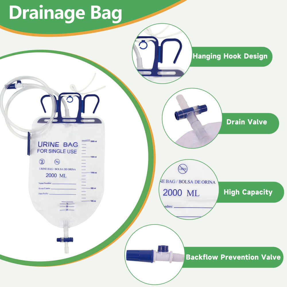 GRLEAYIE comfortable latex-fit catheter set minimizes irritation during wear