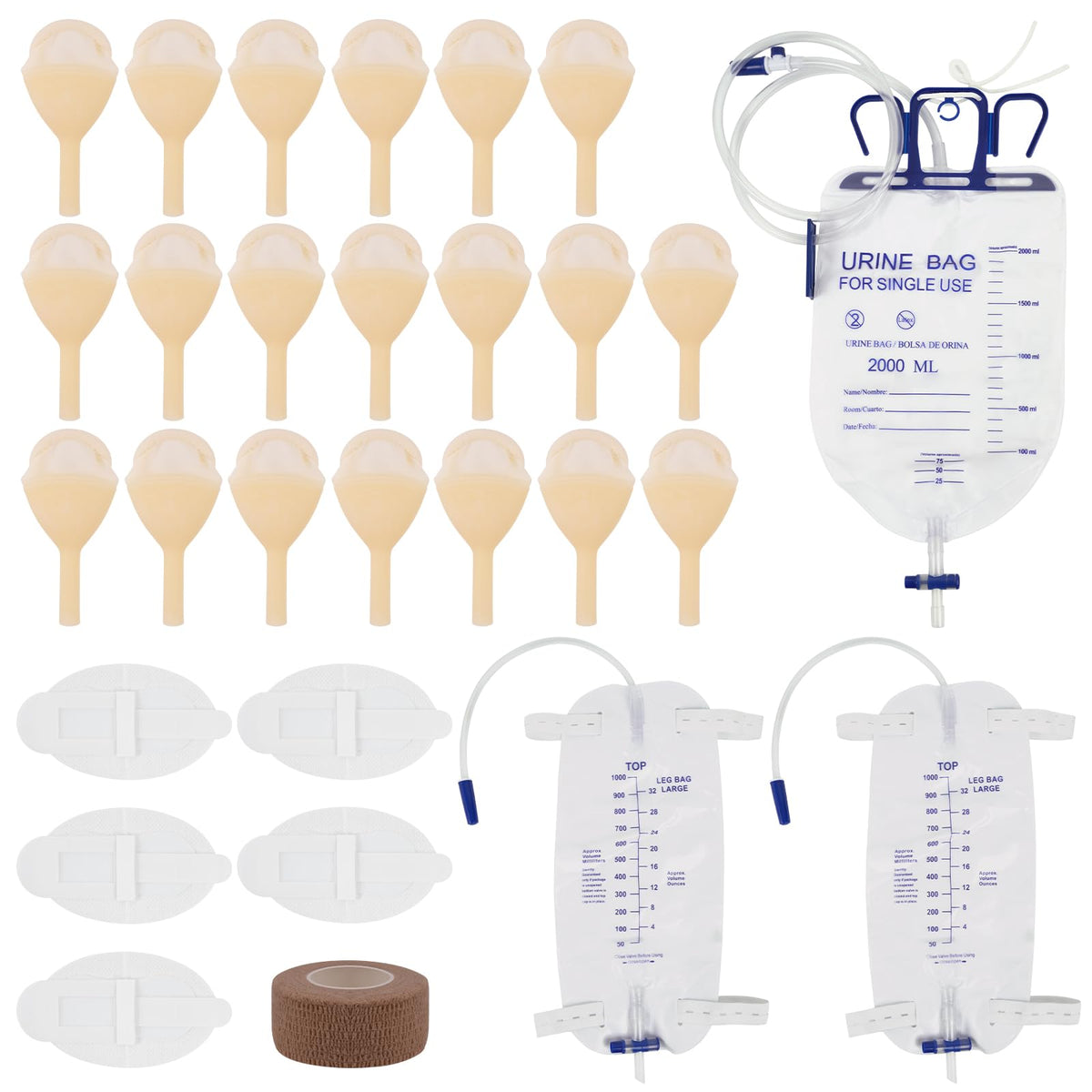 GRLEAYIE external male catheter set with soft latex for comfortable wear