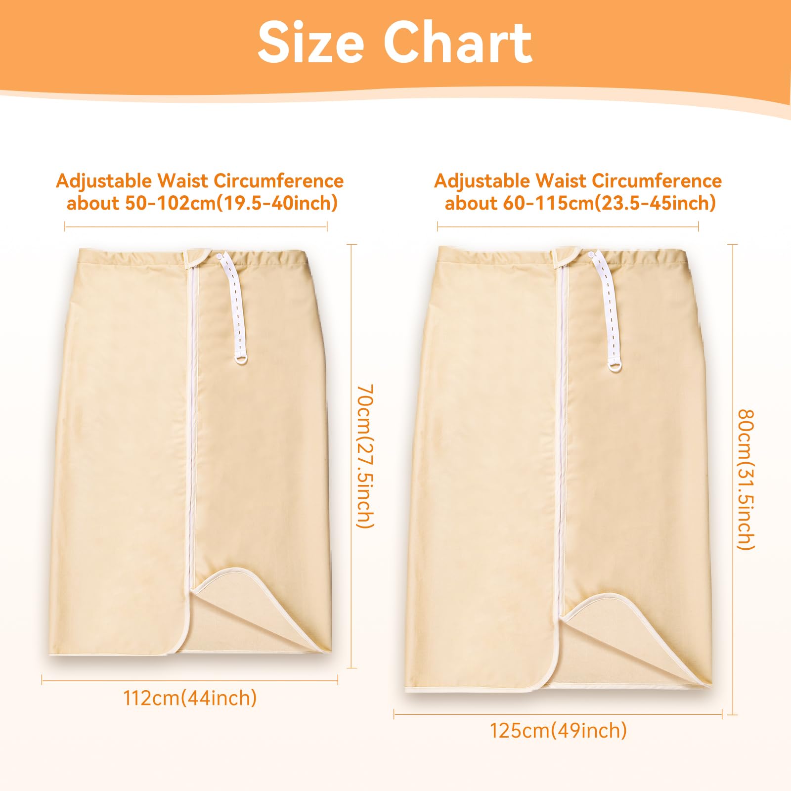 GRLEAYIE multifunctional full-open adult diaper skirt shown for easy wear