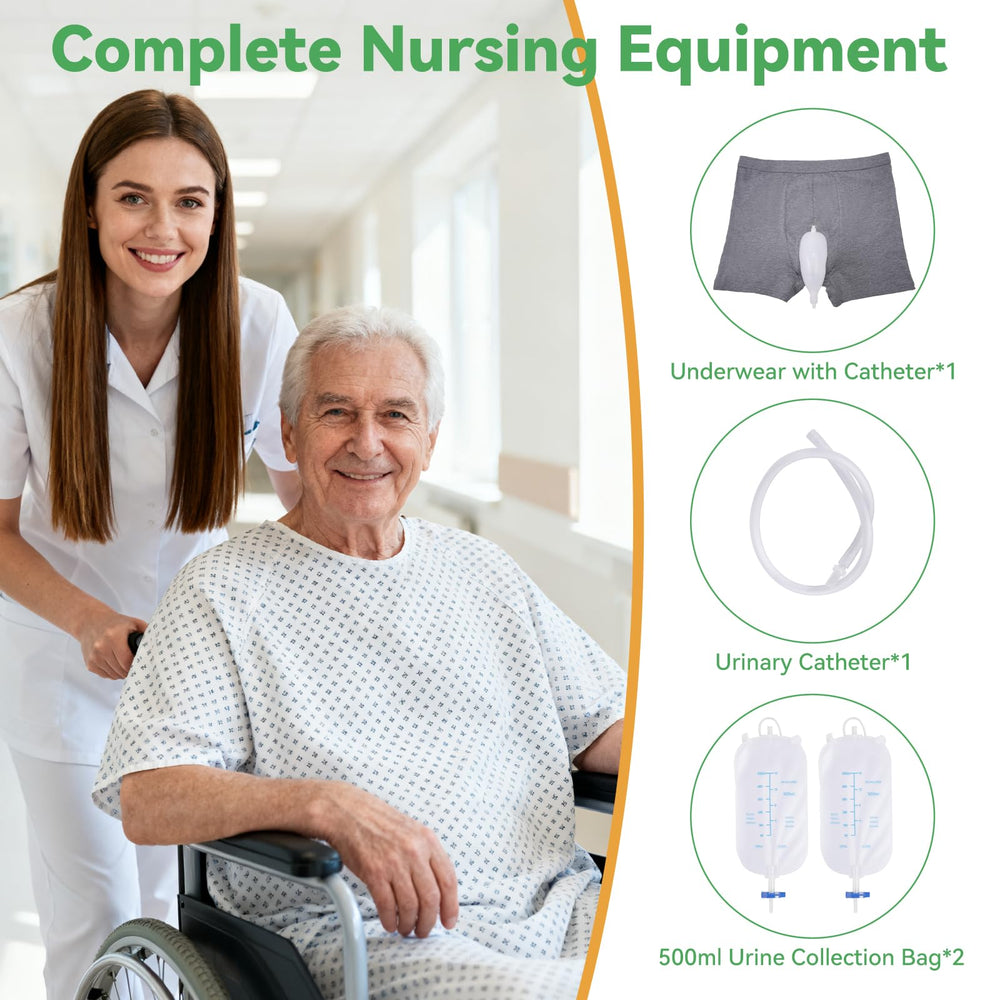 GRLEAYIE wearable urine collection bag with silicone cup, comfortable wear