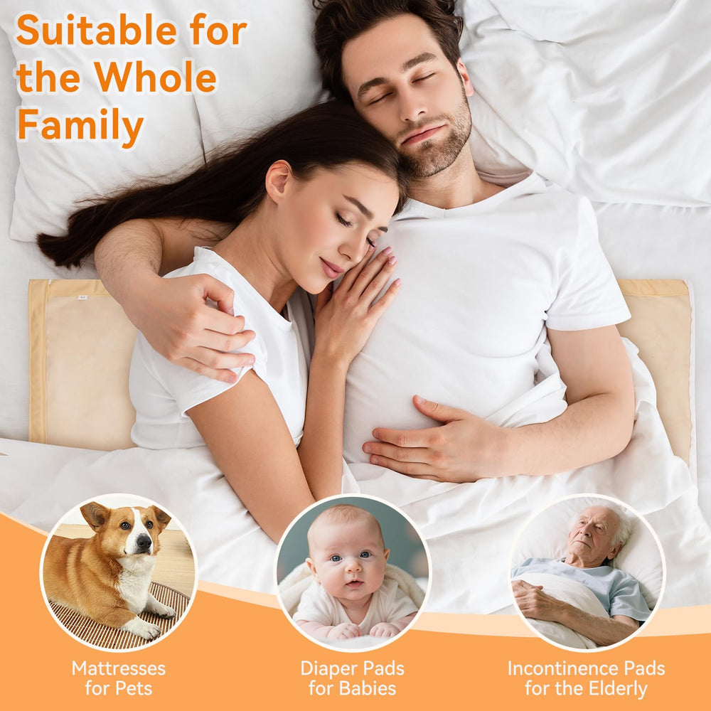 GRLEAYIE zipper-equipped diaper mattress cover shown in action