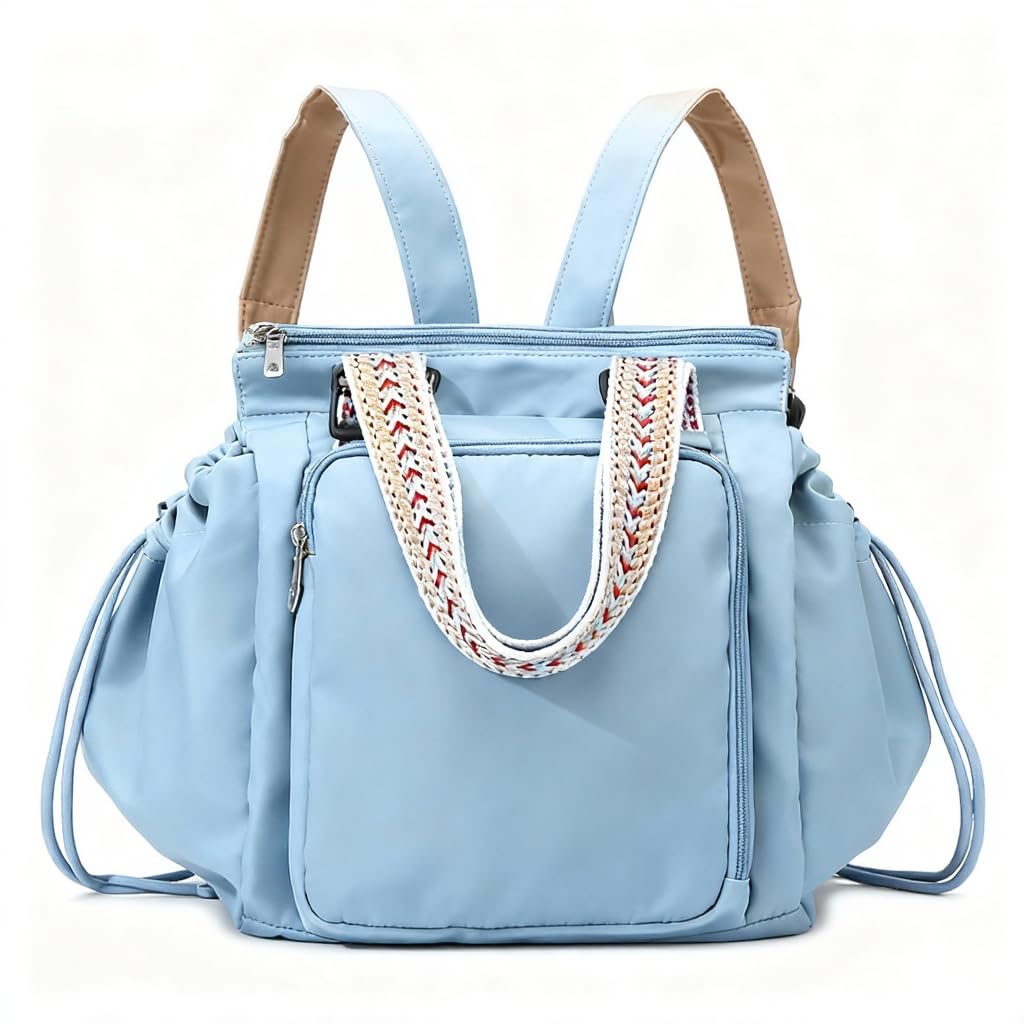 Grluvxo travel organizer backpack blue with versatile compartments for quick access