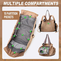 Grluvxo tote mode offers spacious daily carry with lightweight design.