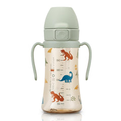 GROSMIMI dinosaur flip-top cup for mess-free toddler outings.