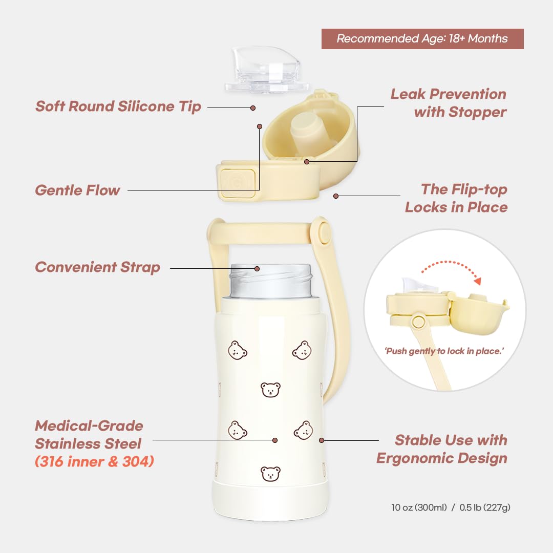 GROSMIMI Slow Flow Tumbler soft silicone tip supports gentle sipping for toddlers