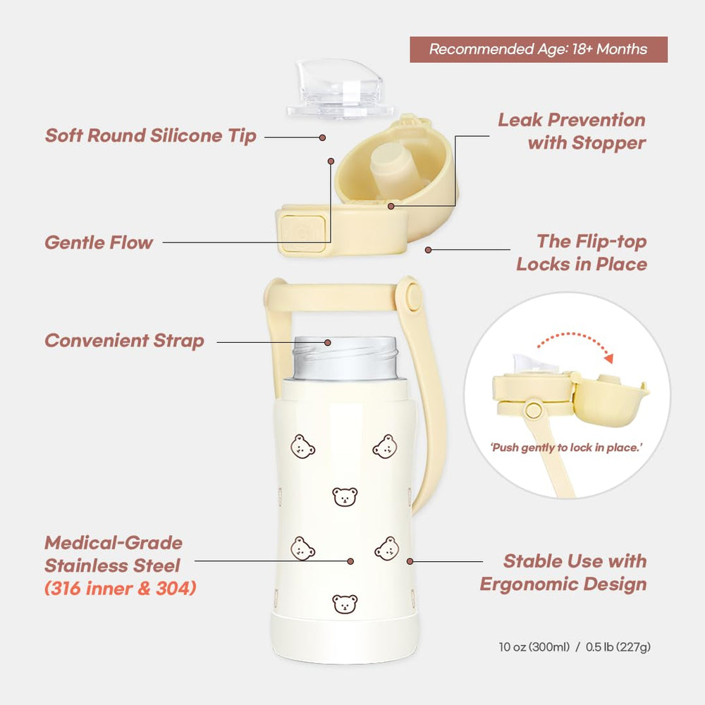 GROSMIMI Slow Flow Tumbler soft silicone tip supports gentle sipping for toddlers