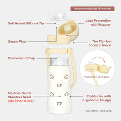 GROSMIMI Slow Flow Tumbler soft silicone tip supports gentle sipping for toddlers