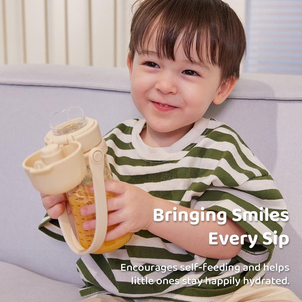 GROSMIMI Slow Flow Tumbler helps toddlers transition from straw cups