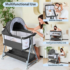 Grobeybees anti-reflux tilt demonstrating gentle baby positioning