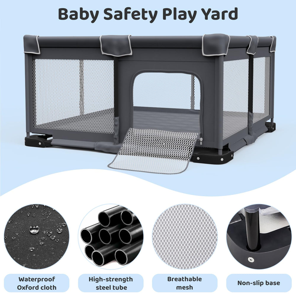 Grobeybees foldable playpen travel bag ready for on-the-go families.