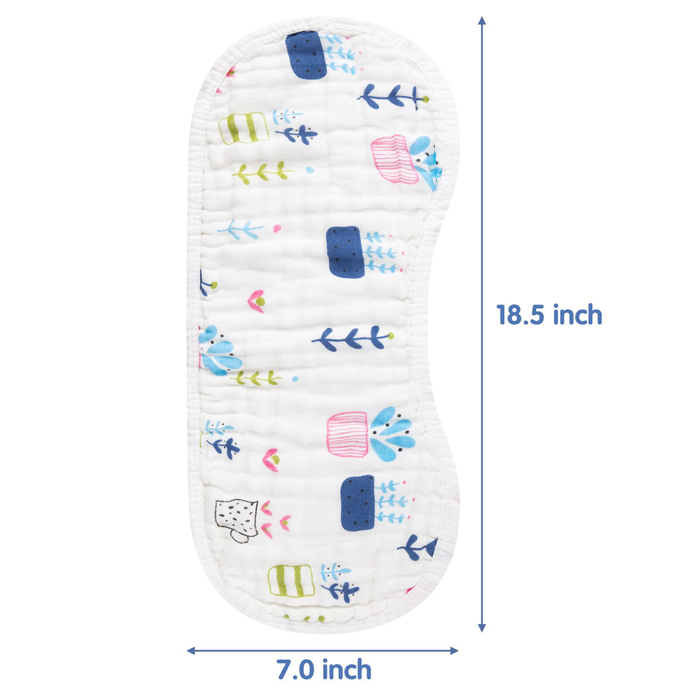 GROBRO7 six-layer muslin texture close-up highlighting high absorbency for feeding sessions.