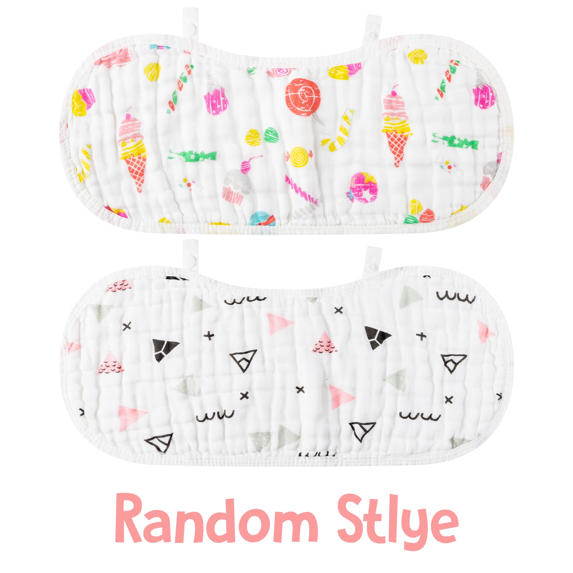 GROBRO7 strawberry-flamingo pattern burp cloths protect clothes stylishly.