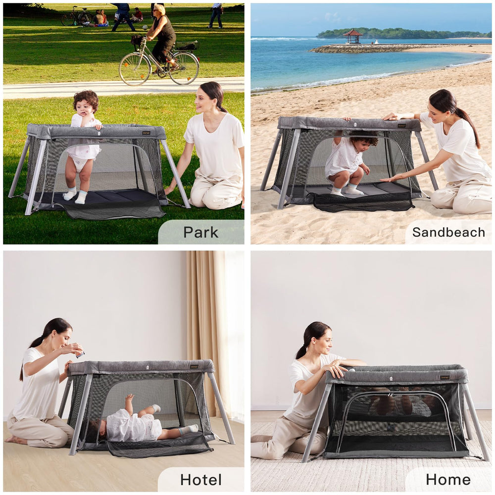 Gromast 2-in-1 crib grows with your child from infancy to toddlerhood.