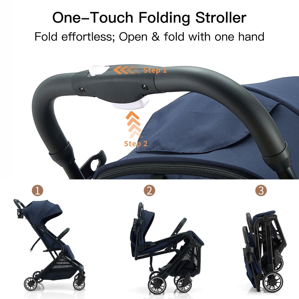 Gromast stroller lightweight design for easy lift and carry
