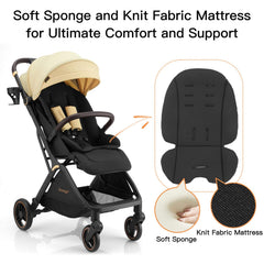 Gromast Gravity Folding Stroller canopy extended for sun protection