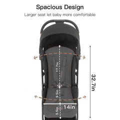 Gromast Gravity Folding Stroller folded-compact shows easy car trunk storage