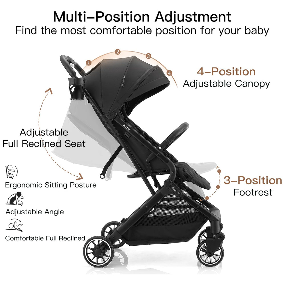 Gromast Under-seat basket storing diapers and essentials