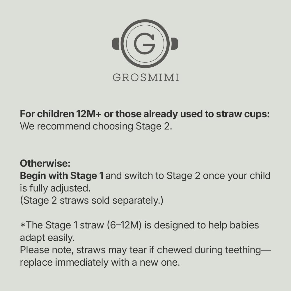 GROSMIMI PPSU safe material resists odors and withstands repeated sterilization.
