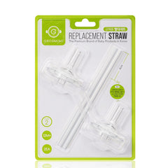 GROSMIMI Stage 2 straw close-up, soft silicone for teething-friendly sipping.