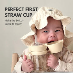 GROSMIMI stage 2 straw sippy cup supports transition from bottle to cup