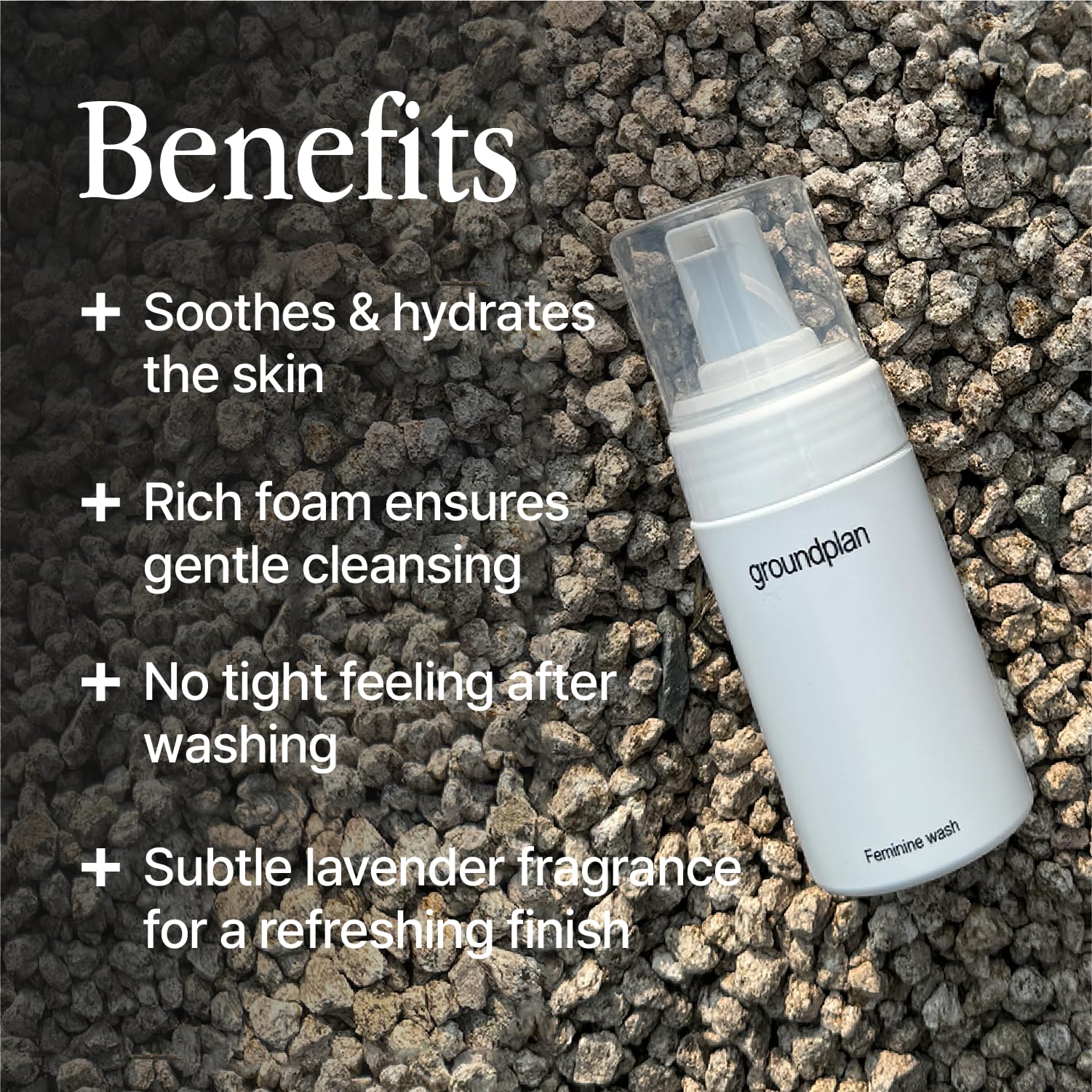 Groundplan Feminine Wash ingredients include 100-hour cold-brew botanicals.
