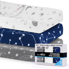 Grow Wild constellation pattern cover provides gentle fit for changing pads