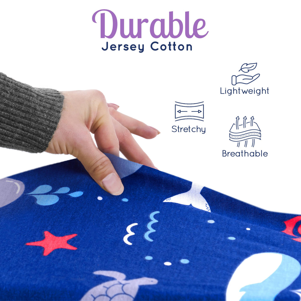 Grow Wild 3-pack pattern highlights gender-neutral ocean print for stylish nursery use.