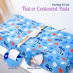 Grow Wild ocean pattern cover fits flat or contoured changing pads with ease.