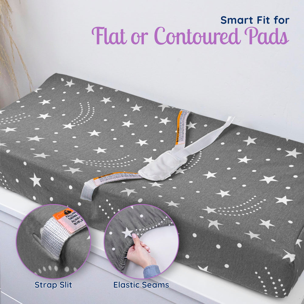 Grow Wild soft jersey cotton changing pad cover delivers breathable baby comfort