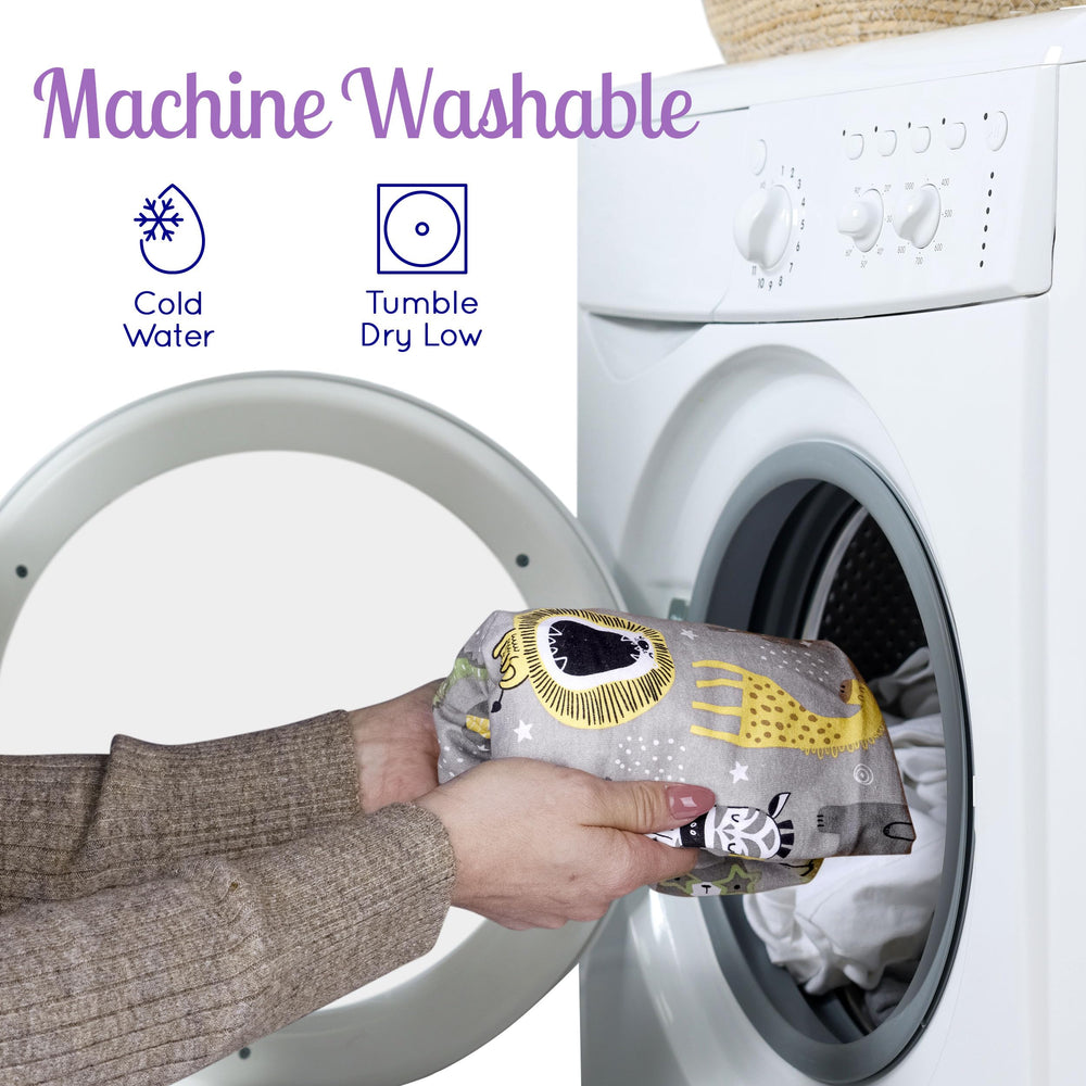 Grow Wild machine washable fabric for quick cleanup after changes.