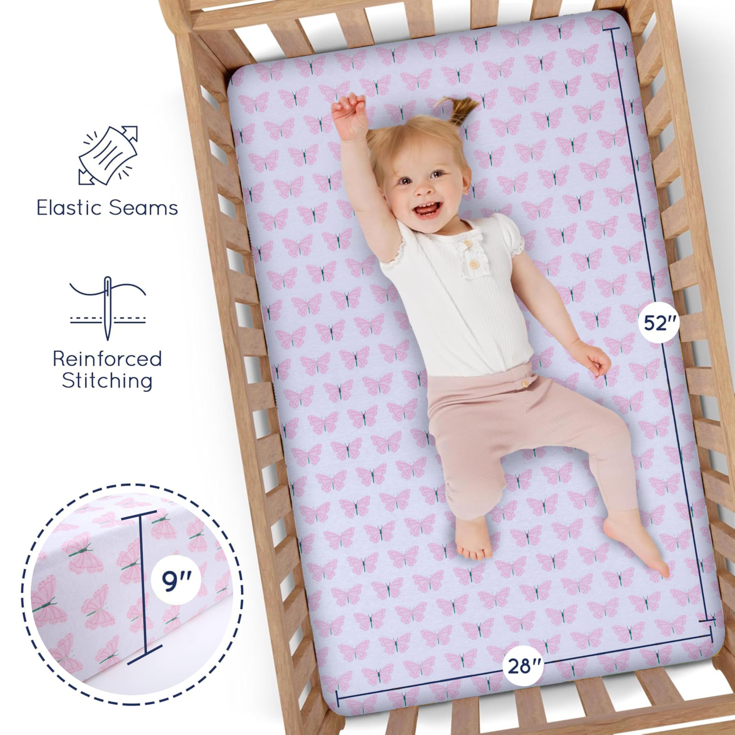 Grow Wild three-pack crib sheets offer versatile value.