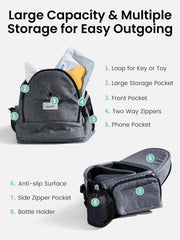 GROWNSY five pocket storage keeps essentials within reach
