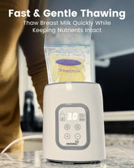 GROWNSY bottle warmer defrost function, quick thawing of frozen milk.