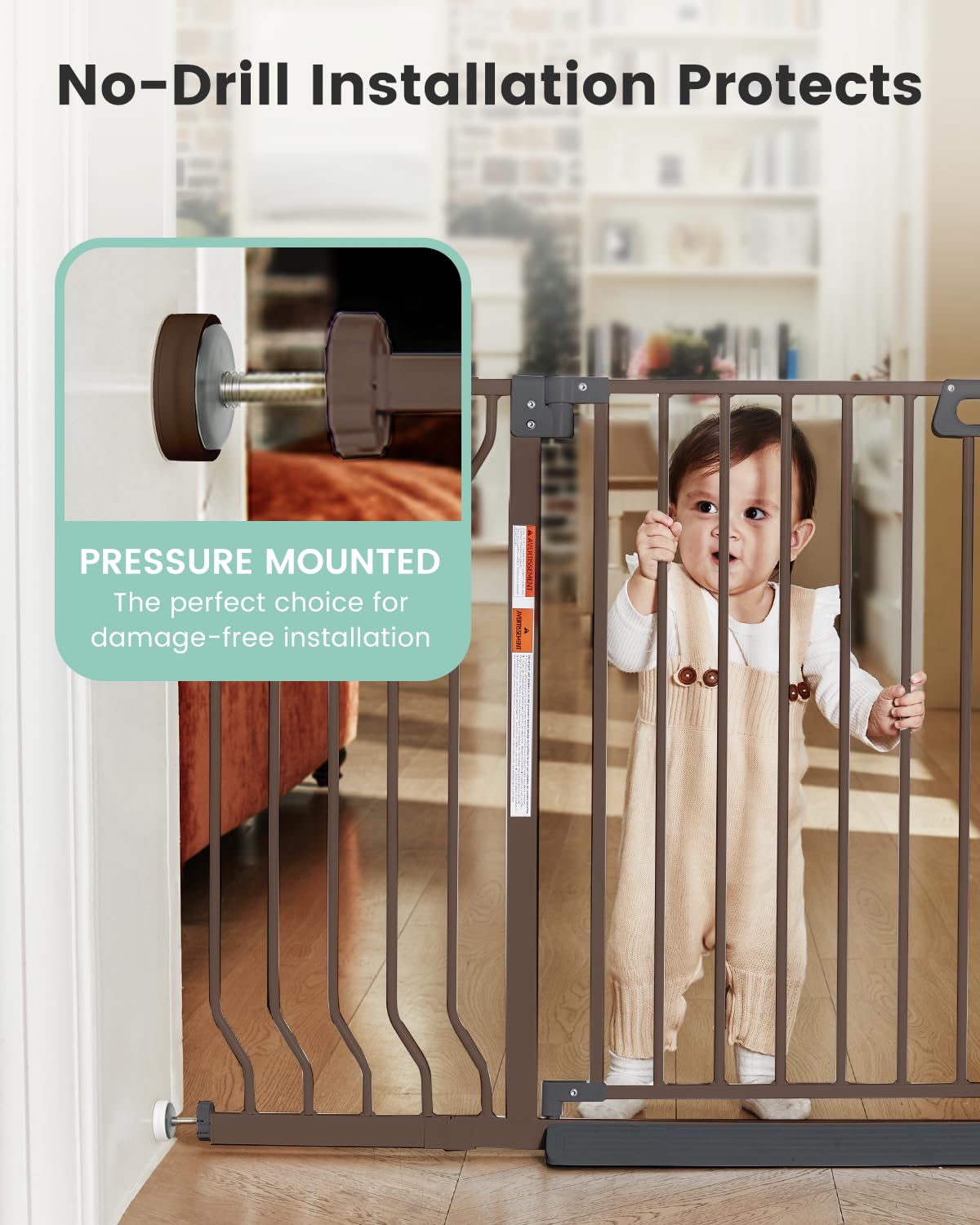 GROWNSY gate with two Y-shaped screws for secure grip