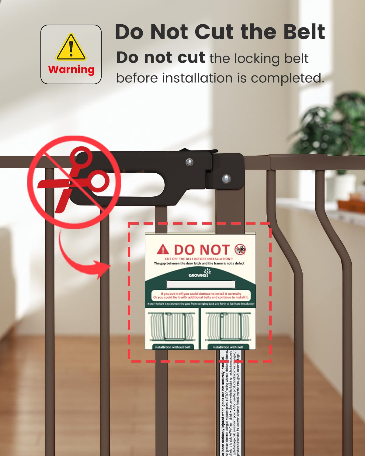 GROWNSY wide-stair or doorway gate suitable for homes