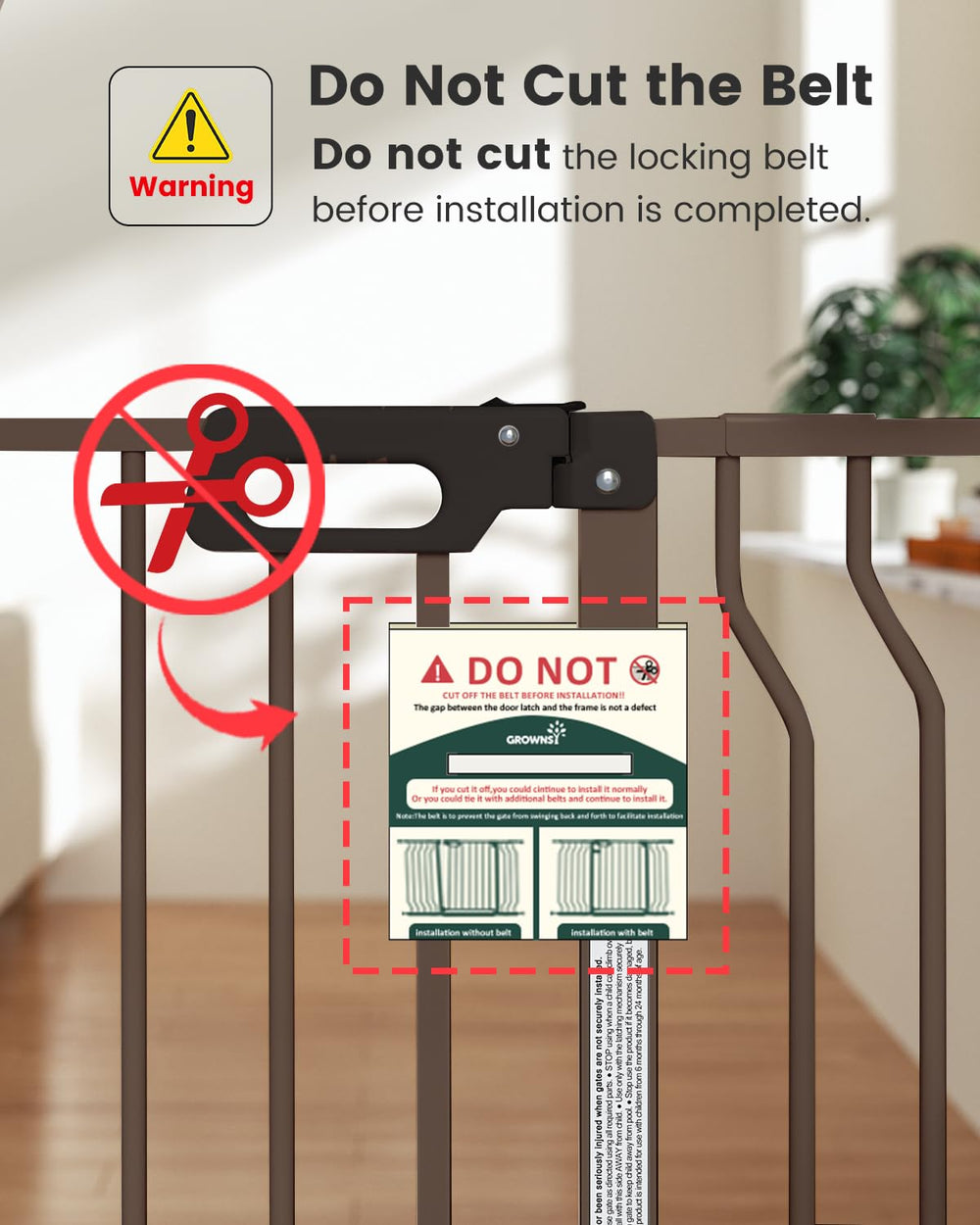 GROWNSY wide-stair or doorway gate suitable for homes