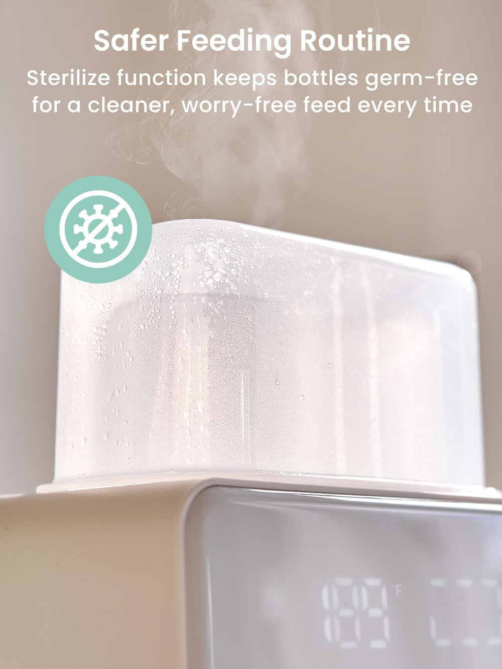 GROWNSY night light assists nighttime bottle feeding.