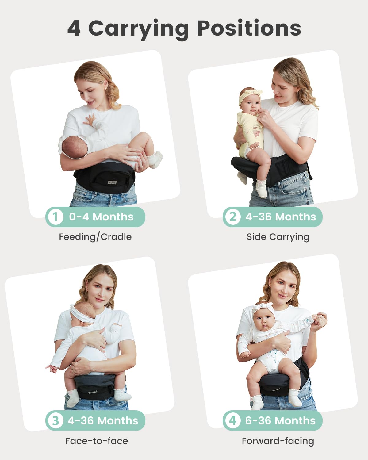 Grownsy adjustable waistband adapts to different parent bodies for comfort.