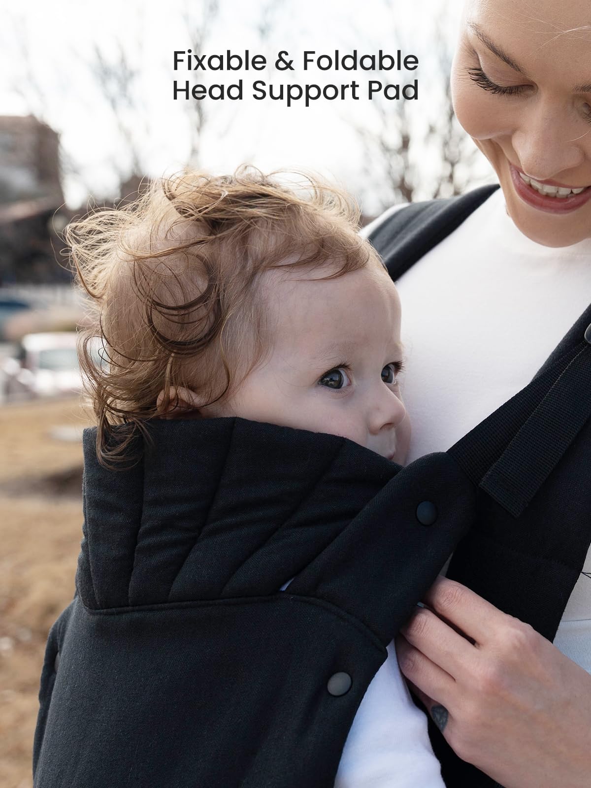 GROWNSY carrier in cozy fabric, gentle on baby's skin.