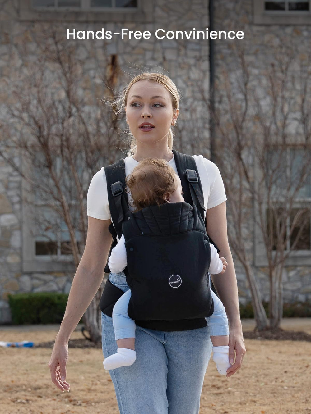 GROWNSY baby carrier head and neck support adjustable for growing baby.
