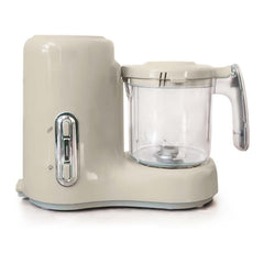 Grownsy baby food maker showing steam function for quick, fresh meals.