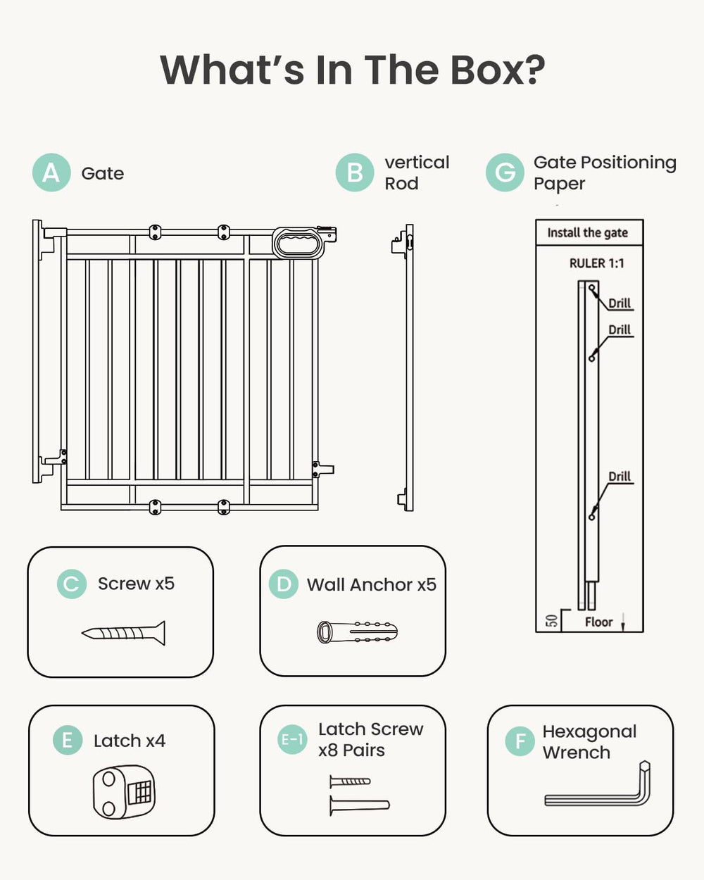 Grownsy Baby Gate stairs use with banisters improves top-of-stairs safety.