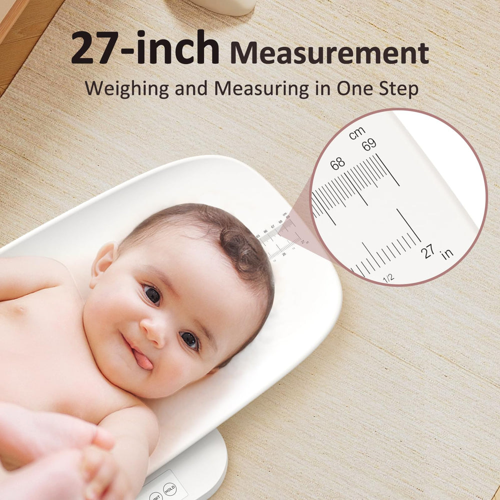 GROWNSY Baby Scale height measurement extends to 27 inches for growth milestones