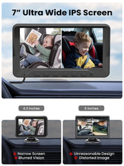 GROWNSY backseat-baby-mirror keeps the baby in view without blocking the driver.
