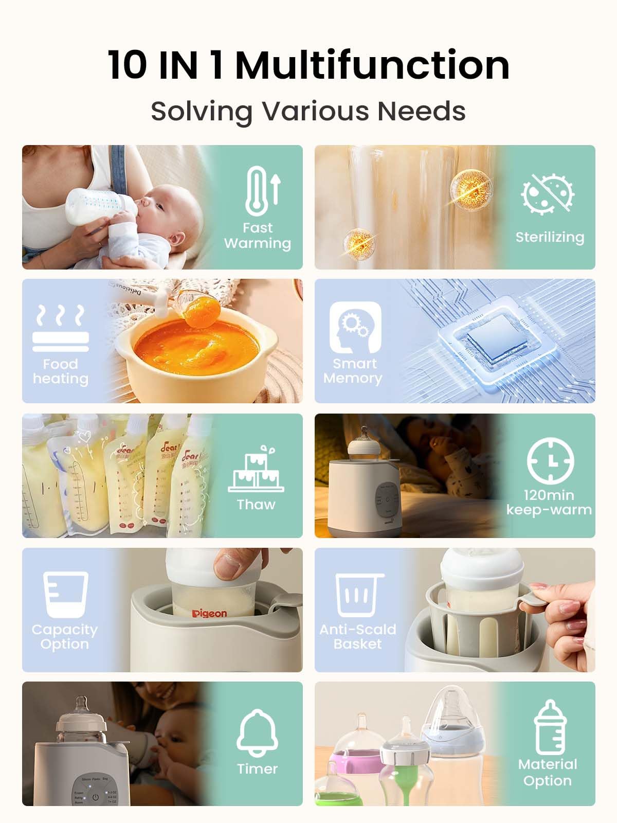 GROWNSY Bottle Warmer operates quietly for peaceful night feeds.