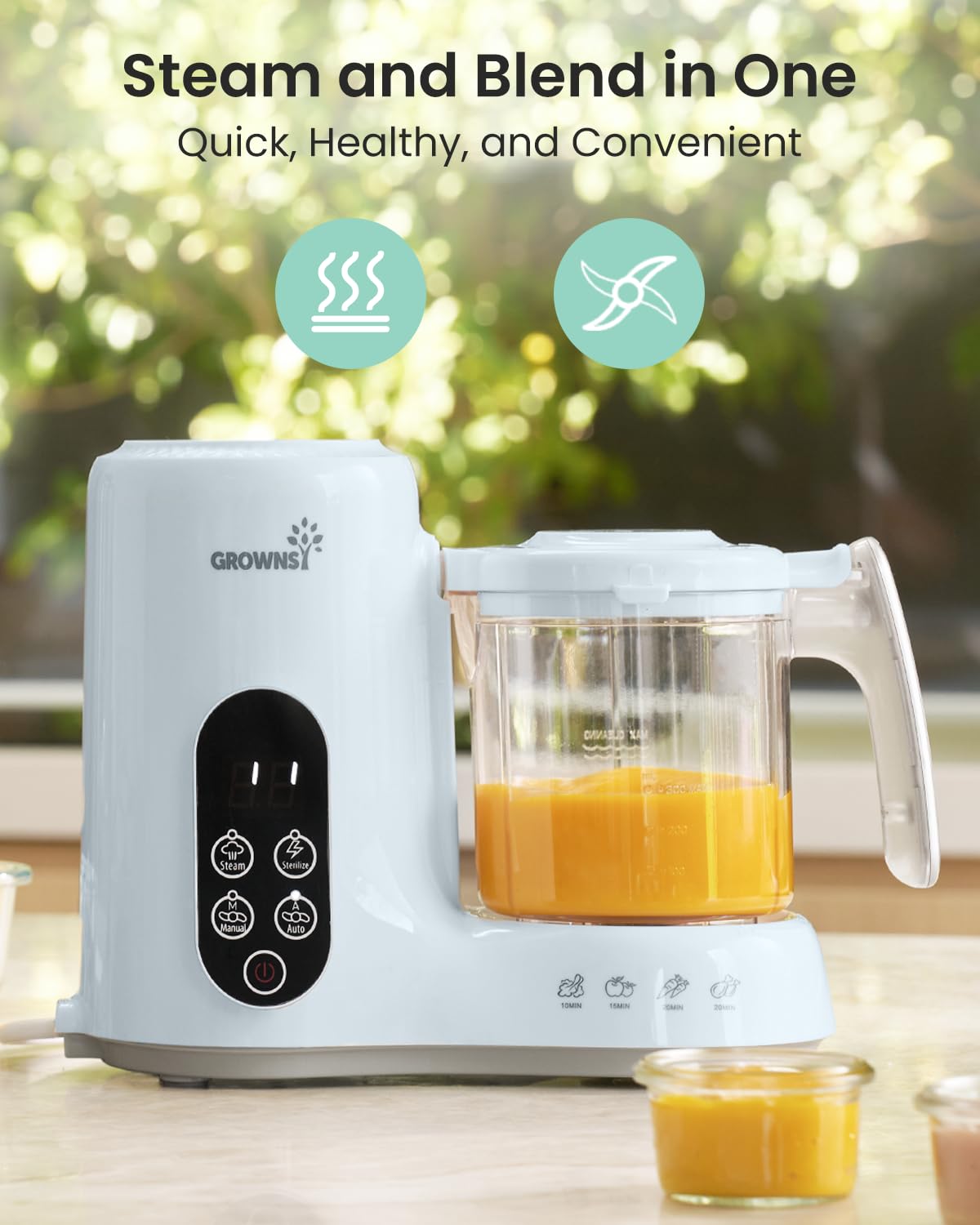 Grownsy durable, heat-resistant design supports daily baby meals.