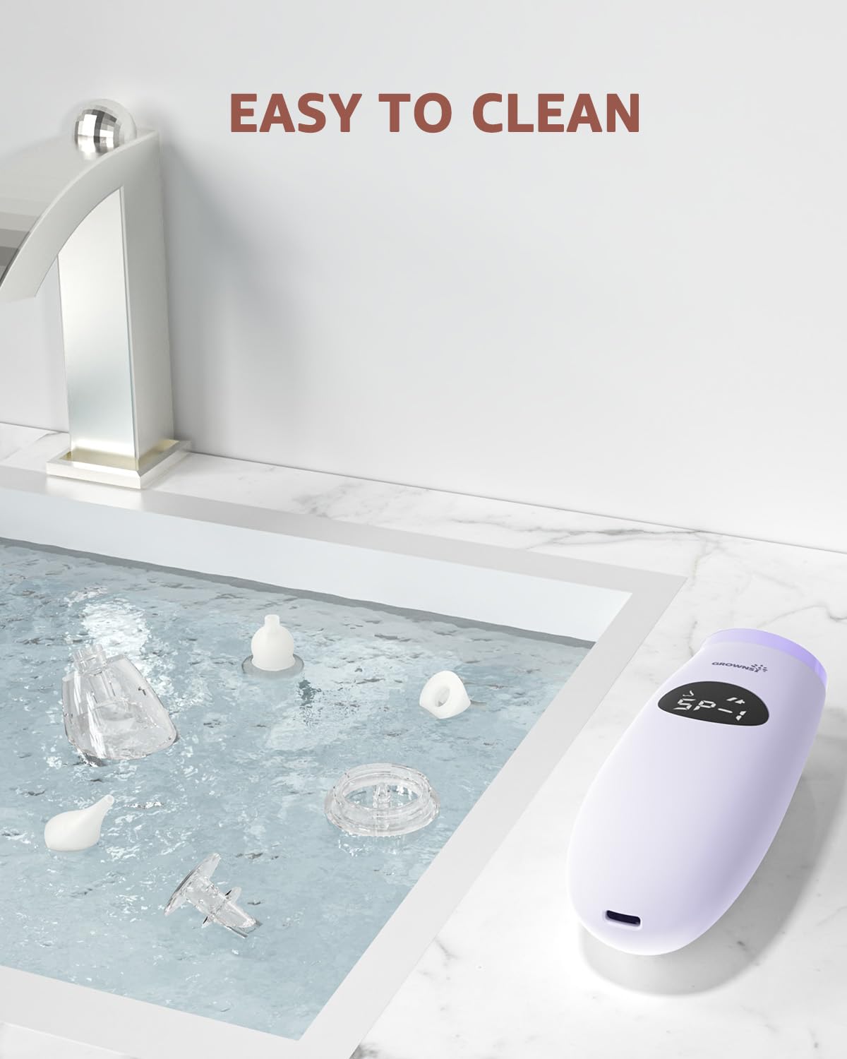 Grownsy easy-clean tips disassemble for quick sanitation